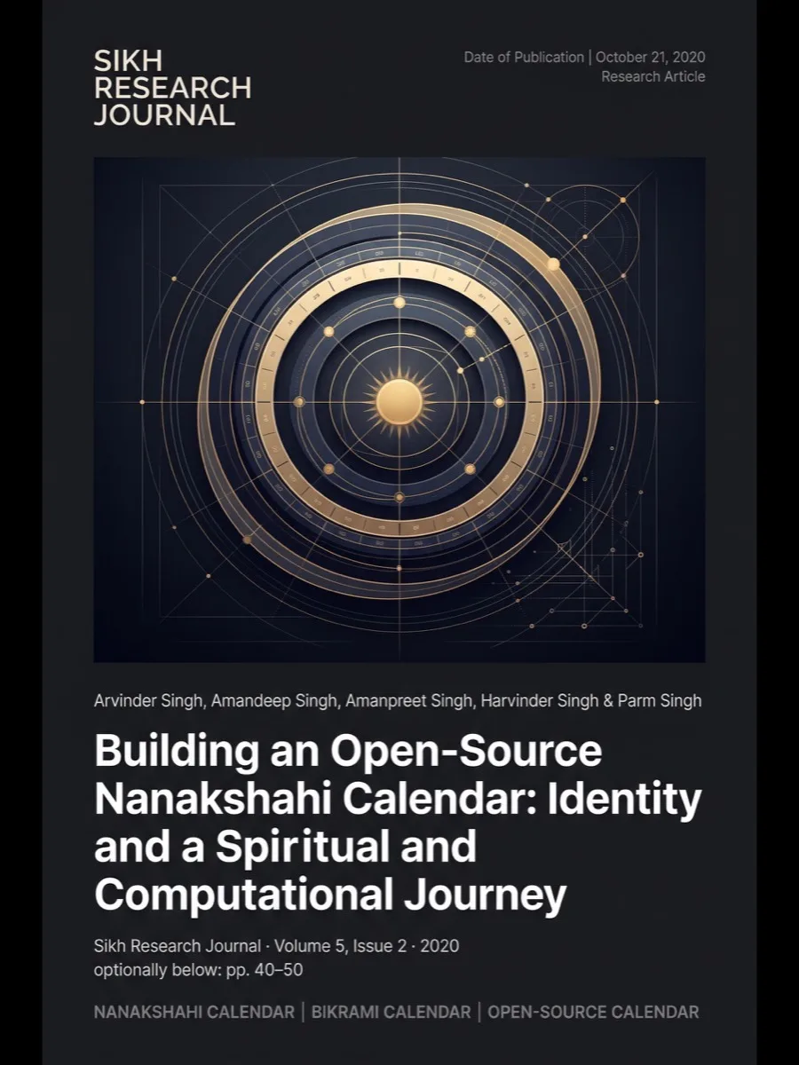 Cover of Building an Open-Source Nanakshahi Calendar